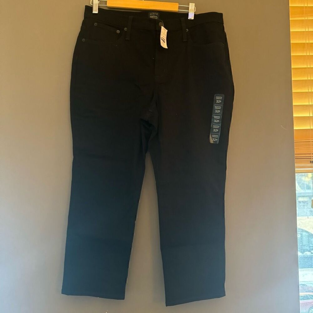 $98 J Crew essential straight Black size 32P - Picture 3 of 6